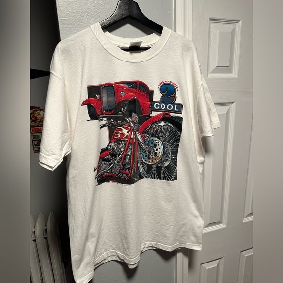 Vintage 1995 Andys Teeshirts Classic Car & Motorcycle  Shirt Size Men’s XL - Picture 3 of 6